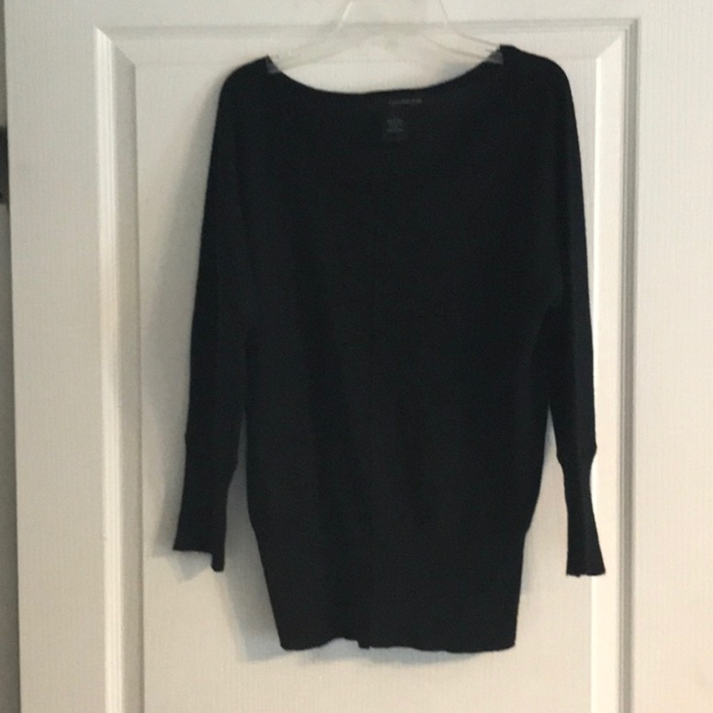 Calvin Klein black 3/4 sleeve sweater medium